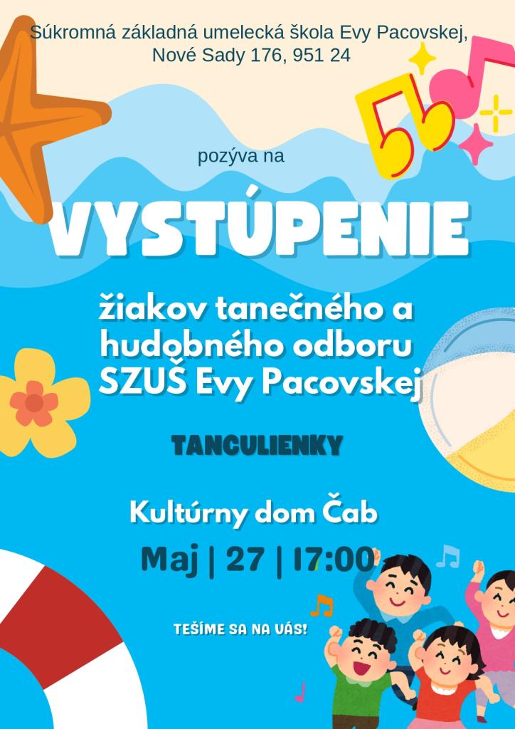 pozvánka na tanečné Vystúpenie