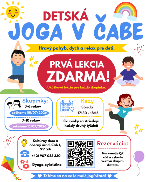 pozvánka na Detskú jogu