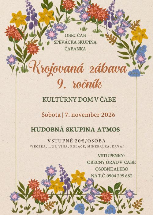 pozvánka na Krojovanú zábavu